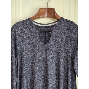 Calvin Klein Performance Shirt Womens Medium Gray Stretch Tunic Asymmetrical Hem